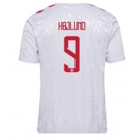 Camiseta Dinamarca Rasmus Hojlund #9 Segunda Equipación Replica Eurocopa 2024 mangas cortas